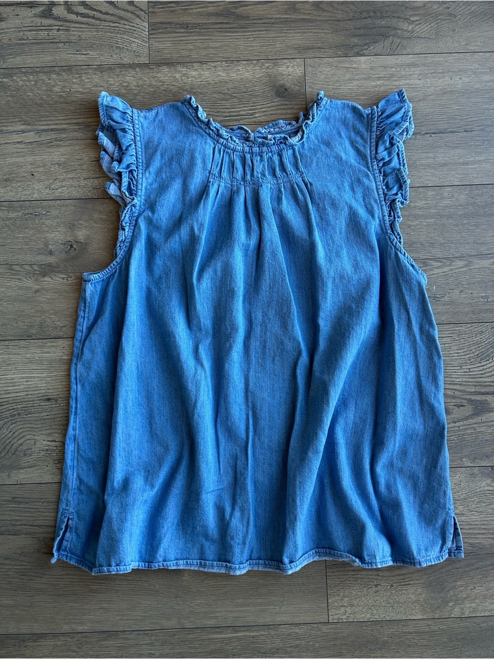 Old Navy Chambray Ruffle Sleeve Women's Top